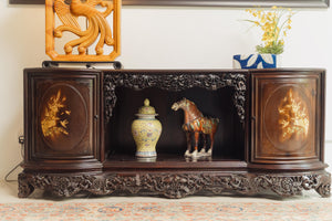 TV Console with Display Shelves