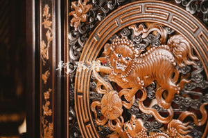 Exquisitely Carved Divider Cabinet Set