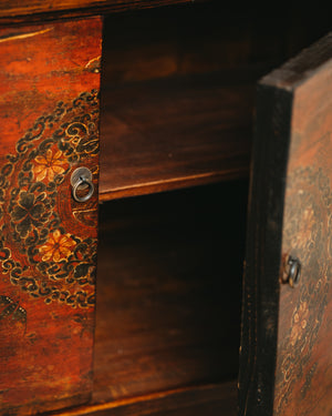 Wooden Sideboard with Reddish Hue