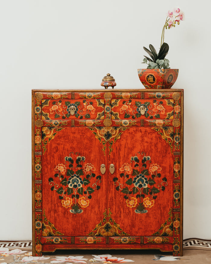 Reddish Tibetan Cabinet