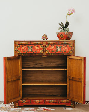 Reddish Tibetan Cabinet