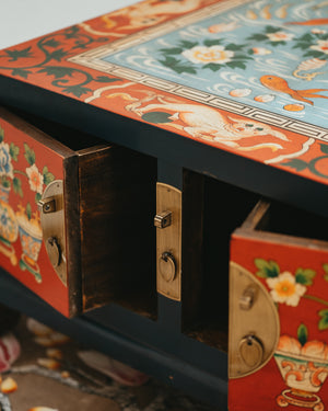 Hand Drawn Coffee Table with Sliding Drawers
