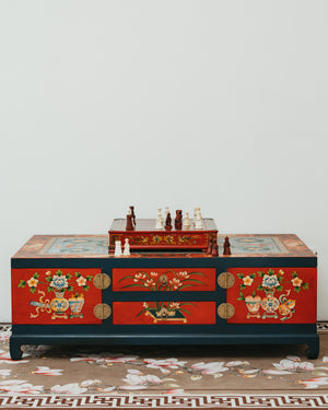 Hand Drawn Coffee Table with Sliding Drawers