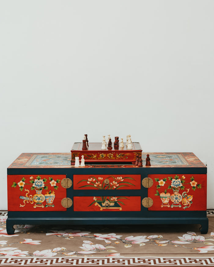 Hand Drawn Coffee Table with Sliding Drawers
