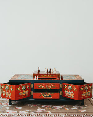 Hand Drawn Coffee Table with Sliding Drawers