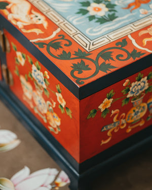 Hand Drawn Coffee Table with Sliding Drawers