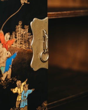 Armoire in Motifs with Frolicsome Children