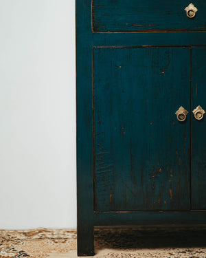 Deep Blue Lacquer Cabinet