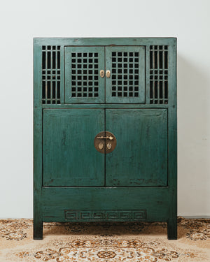 Emerald Latticework Cabinet