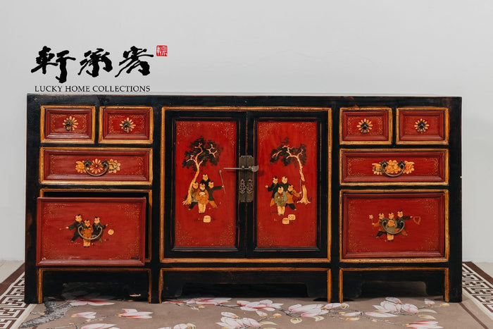 Rustic hand drawn sideboard