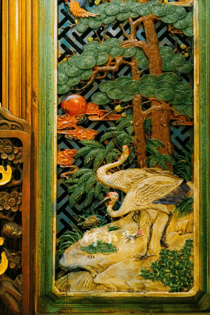 A Set of Six Elaborately Carved Divider Panels