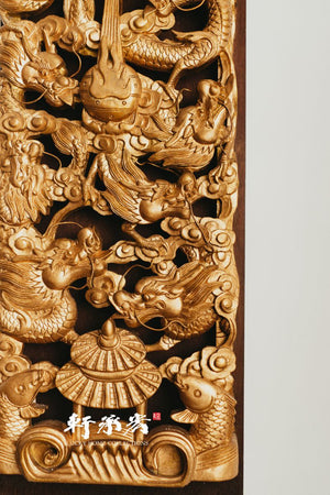 Elaborately Carved Vertical Panels