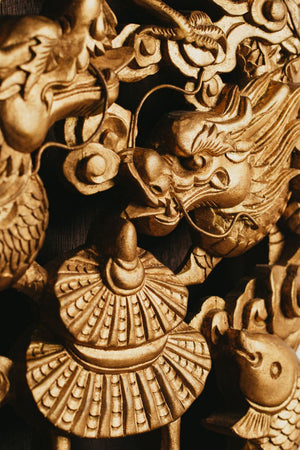 Elaborately Carved Vertical Panels