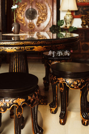 Dining Table with Four Stools